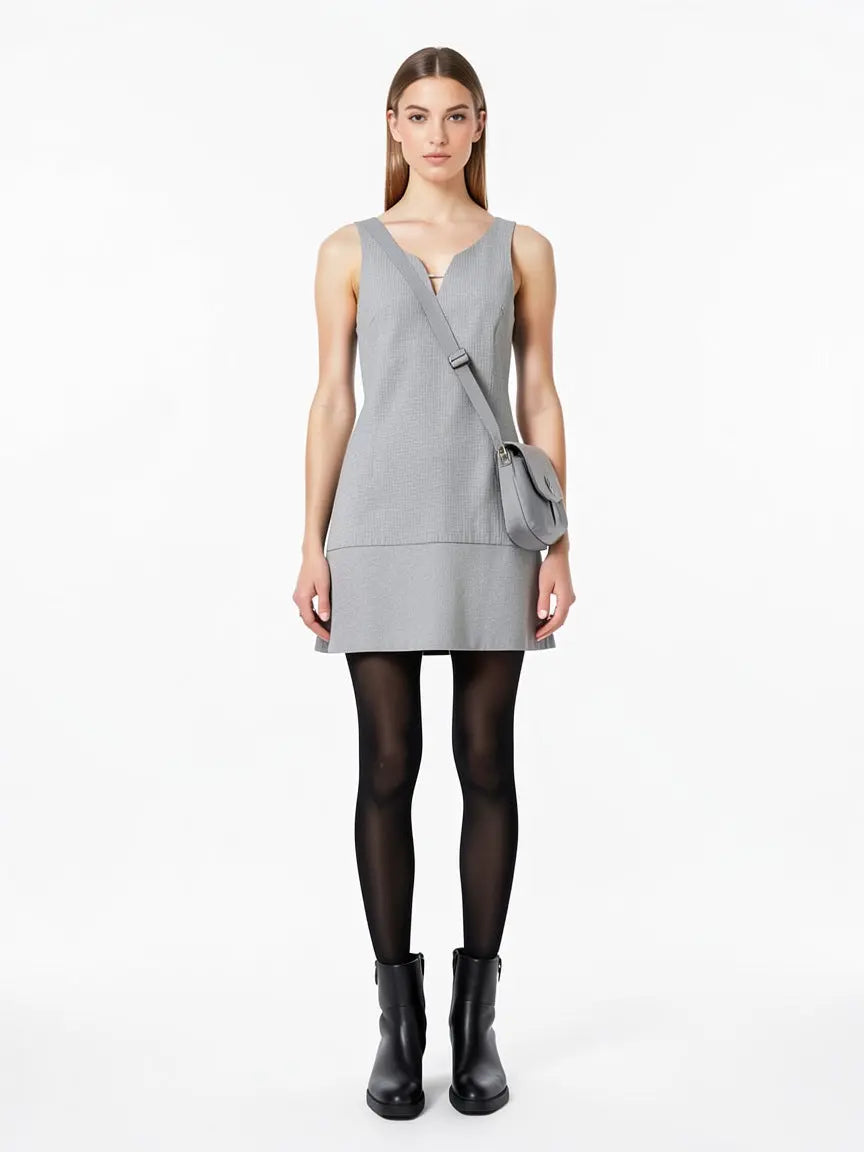 Robe grise taille S chattawak seconde main femme