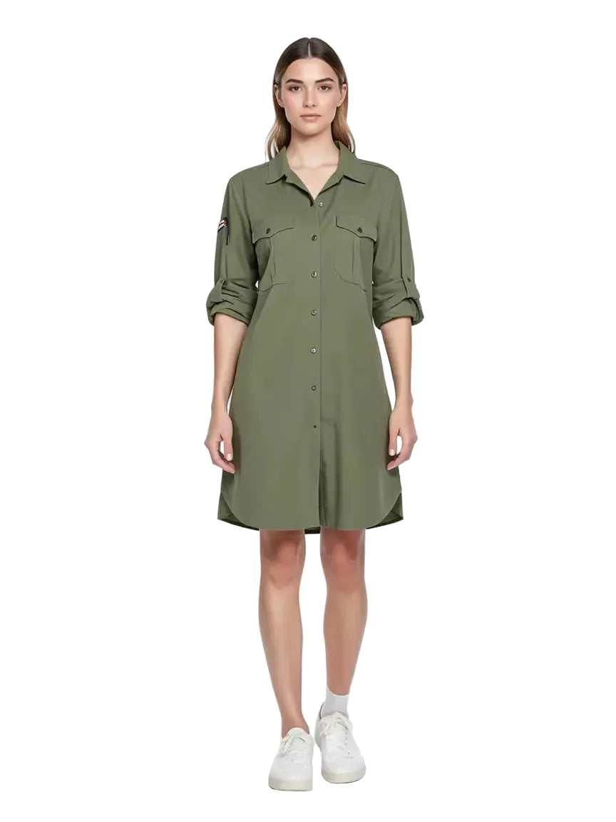 robe kaki taille 2 m coclo custom seconde main femme