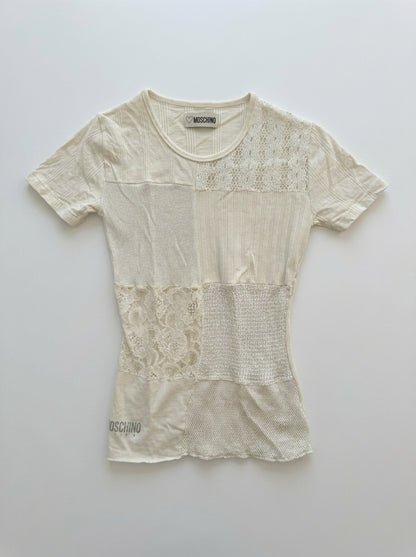 t-shirt Moschino  blanc casse Seconde main CoClo femmes
