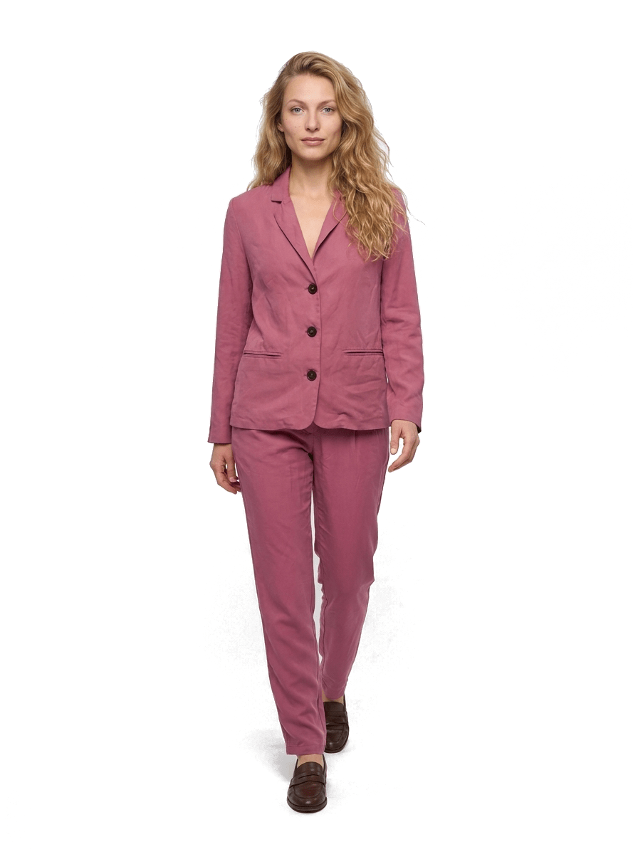 Tailleur rose taille S American vintage Seconde main CoClo femmes