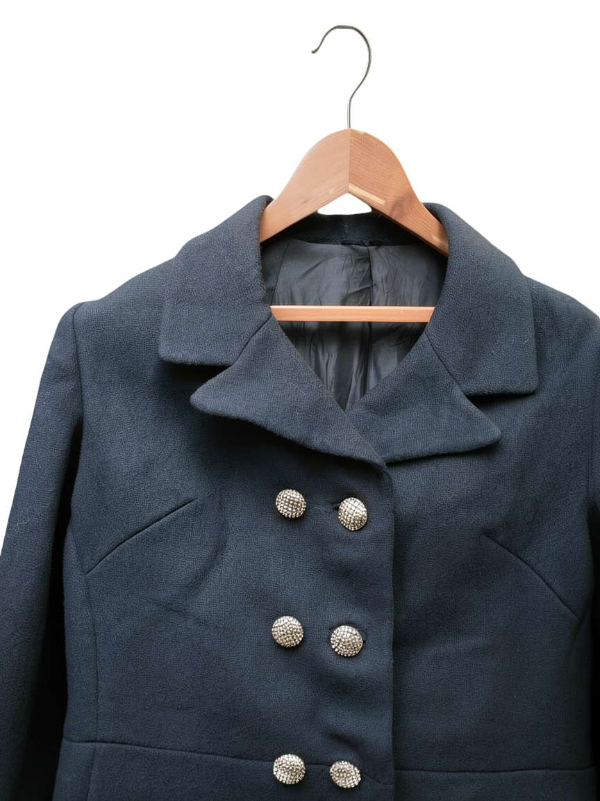 veste_noir_coclo_custom_taille_M _Secpnde main femmes