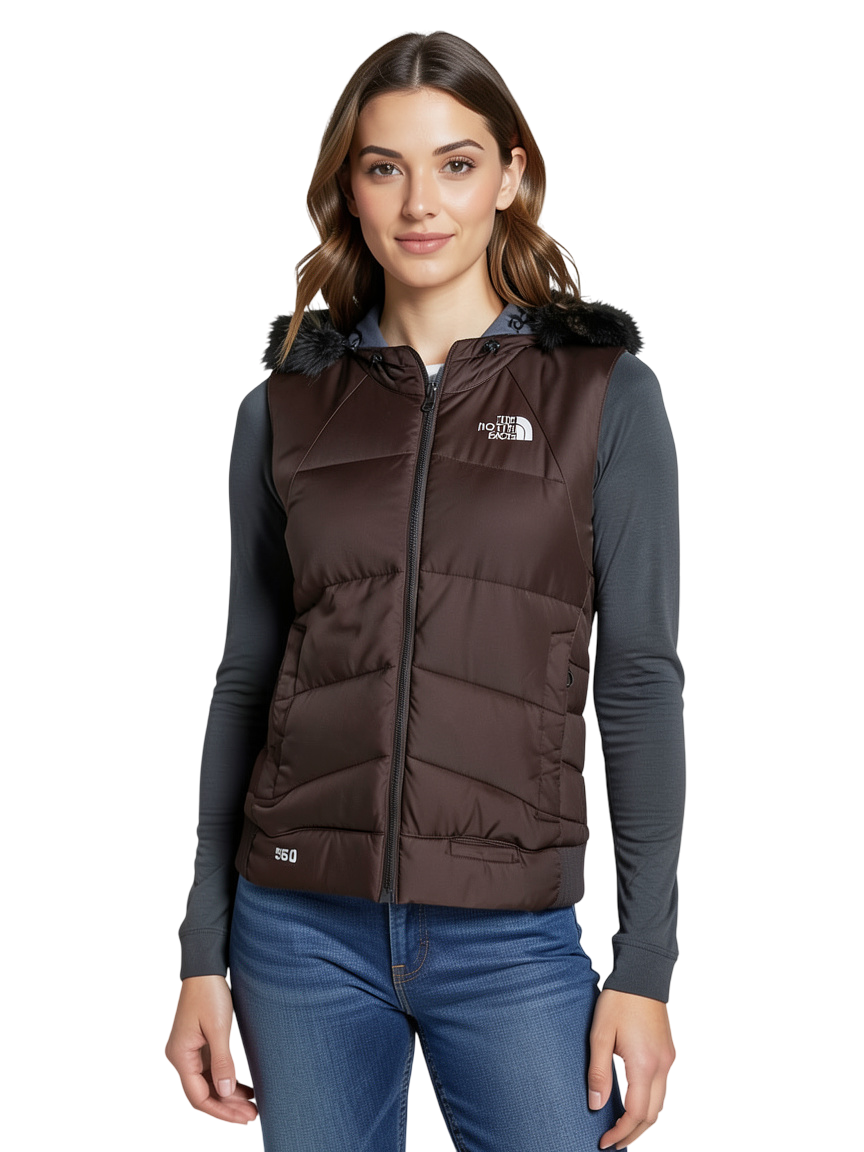 Veste sans manche marron Taille M the North Face seconde main femme 